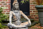 Statue Shiva assis effet demi rouille ambiance 2