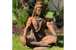 Statue Shiva assis effet demi rouille ambiance 4