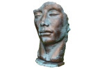 Statue Visage homme effet bronze