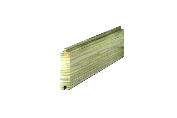 Lame bois clôture mixte beton bois