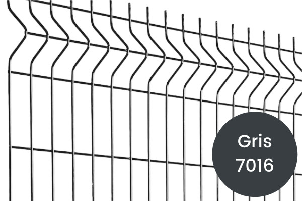 Panneau de clôture rigide fil 5/5 mm Vert Gris Blanc ou Noir