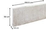 Plaque soubassement beton droite MRT LIPPI 250,5x25x3,8