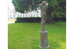 Colonne incurvée demi rouille pour statue de jardin