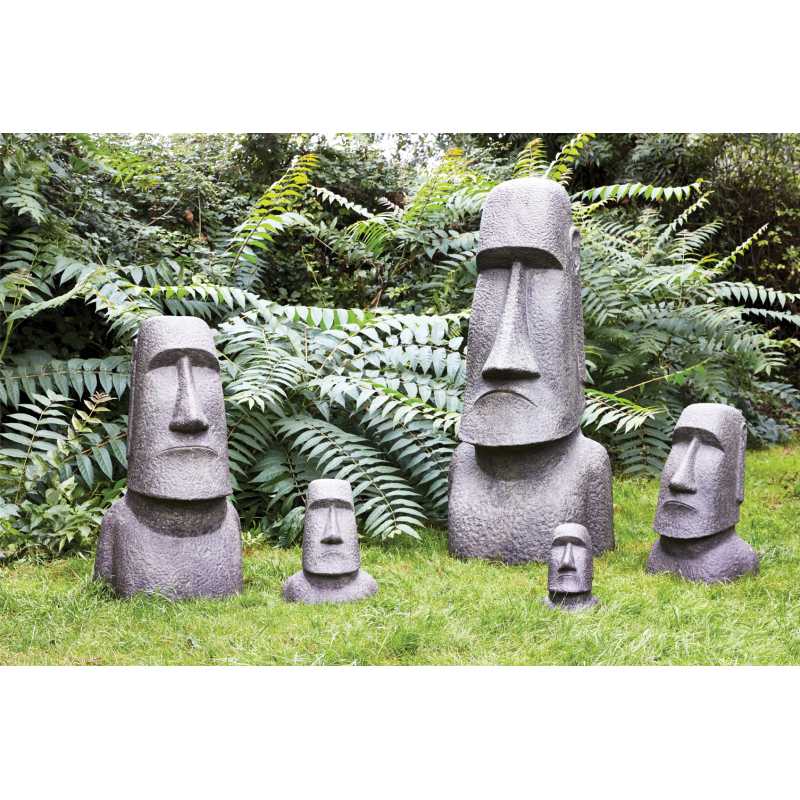 moai decoration jardin - Pezzutto sable et gravier