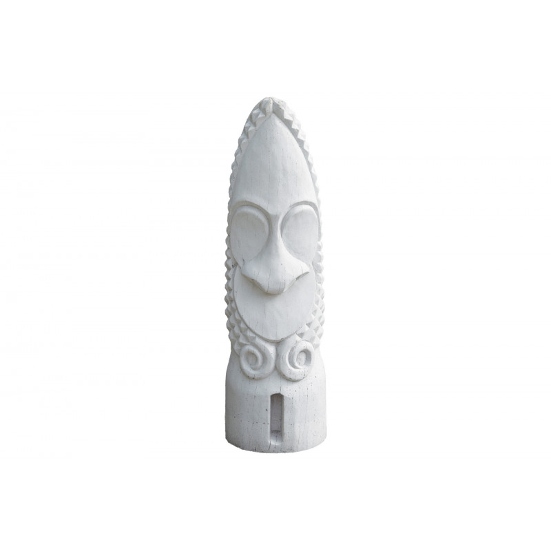 Statue Totem Tiki En Bois De Cocotier - 100 Cm - Déco Jardin, Piscine, Intérieur