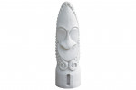 Statue Tiki Toa recyclé blanc