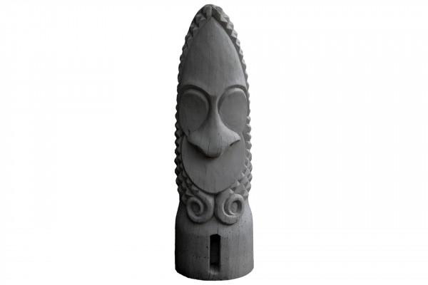 Statue Tiki Toa recyclé noir