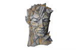 Statue Visage Homme Kubis Demi Rouille