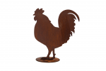 silhouette coq metal rouille