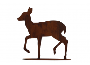 silhouette biche metal rouille