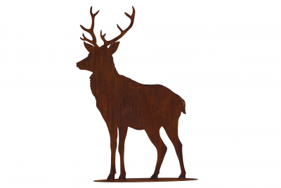 silhouette cerf metal rouille