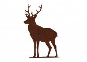 silhouette cerf metal rouille