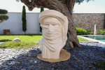 Statue visage touareg terrazzo