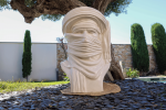 Statue visage touareg terrazzo