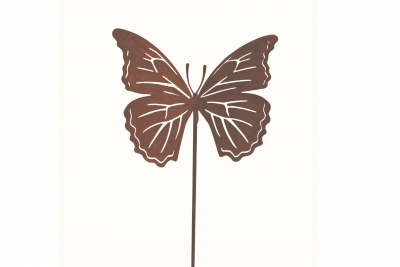Silhouette papillon métal rouillé