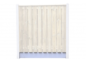 Plaque de soubassement béton clôture panneau bois 184 x 24 x 3,5 cm